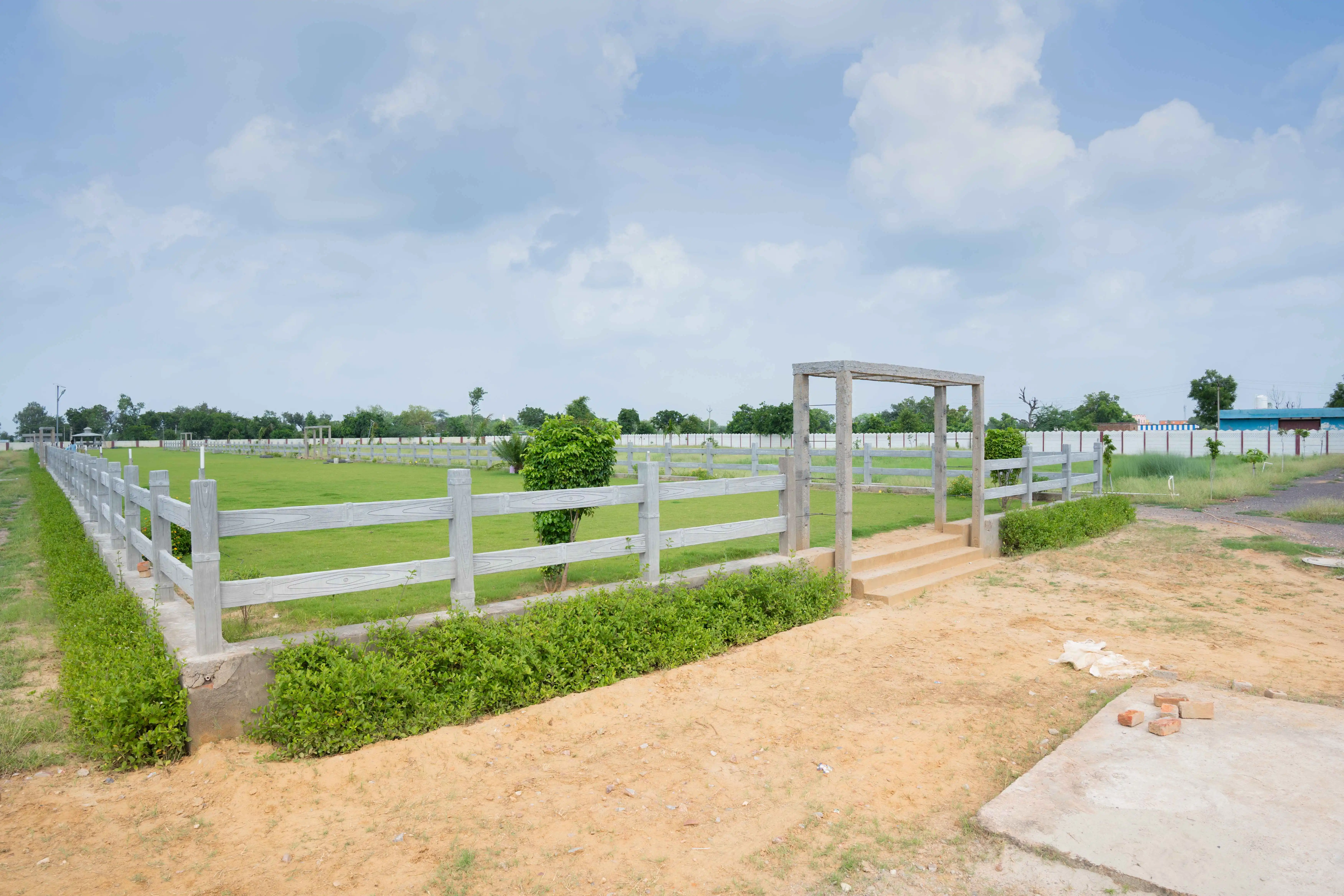 Krishna Residency landscaped plot area